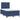 Boxspring met matras en LED stof blauw 120x190 cm