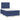 Boxspring met matras en LED stof blauw 120x190 cm