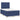 Boxspring met matras en LED stof blauw 120x190 cm