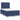 Boxspring met matras en LED stof blauw 120x190 cm