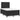 Boxspring met matras en LED kunstleer zwart 120x190 cm