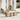 6-delige Loungeset met kussens poly rattan beige