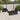 6-delige Loungeset met kussens poly rattan zwart