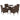 5-delige Tuinset met kussens poly rattan en glas bruin