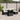 6-delige Loungeset met kussens poly rattan zwart