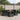 6-delige Loungeset met kussens poly rattan zwart