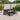 6-delige Loungeset met kussens poly rattan zwart