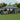 Partytent met 10 mesh zijwanden 6x4 m HDPE blauw