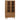 Vitrinekast MOLDE 90x35x175 cm massief grenenhout bruin
