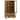 Vitrinekast MOLDE 90x35x175 cm massief grenenhout bruin