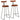 Barkrukken 2 st 49x43x103 cm massief mangohout