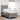 Boxspring bed met hoofdeinde Lichtgrijs 100 x 200 cm Stof