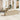 Tuin Eetset met kussen 6 pcs Beige en Crème 100 x 55 x 73 cm
