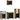 Badkamermeubelset met plank 4 pcs Bruin Massief Mango Hout