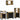 Badkamermeubelset met plank 4 pcs Bruin Massief Mango Hout