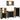 Badkamermeubelset Wandgemonteerd 4 pcs Bruin Massief Mango Hout