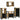 Badkamermeubelset Wandgemonteerd 4 pcs Bruin Massief Mango Hout