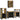 Badkamermeubelset Wandgemonteerd 4 pcs Bruin Massief Mango Hout
