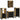Badkamermeubelset Wandgemonteerd 4 pcs Bruin Massief Mango Hout