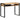 Bureau 100x50x75 cm massief ruw mangohout