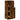 Apothekerskast 40x41x118 cm bewerkt hout gerookt eikenkleurig