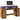 Bureau met LED-verlichting 160x55x91 cm bewerkt hout oud hout