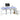 Bureau met LED-verlichting 200x104x91 cm bewerkt hout wit