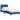 Bed met matras "Hanko" stof blauw 80x200 cm