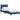 Bed met matras "Hanko" stof blauw 90x200 cm