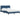 Bed met matras stof blauw 140x200 cm