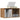 LP Opbergbox 69,5x34x36 cm bewerkt hout artisanaal eikenkleurig