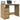 Bureau 102x76x50 cm bewerkt hout artisanaal eikenkleur