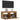 Tv-meubel met LED 90x35x40 cm bewerkt hout artisanaal eiken