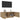 Tv-meubel 100x35x40 cm bewerkt hout artisanaal eikenkleurig