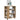 Rolkast 60x35x75 cm bewerkt hout artisanaal eikenkleurig