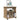 Rolkast 60x45x60 cm bewerkt hout artisanaal eikenkleurig