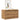 Halbankje 80x40x45 cm bewerkt hout artisanaal eikenkleur
