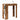 Bartafel met schap 102x50x103,5 cm bewerkt hout oud houtkleurig