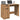 Bureau 100x50x75 cm bewerkt hout artisanaal eikenkleur