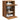 Wandkasten met LED-verlichting voor tv 2 st 40x30x60,5 cm oud houtkleurig