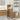 Badkamerkast 33x33x120,5cm bewerkt hout artisanaal eikenkleurig