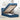 Bed poef met matras en LED's 90x200 cm stof blauw