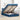 Bed poef met matras en LED's 120x190 cm stof blauw