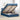 Bed poef met matras en LED's 120x190 cm stof blauw