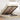 Bed poef met matras en LED's 120x190 cm stof crèmekleurig