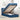 Bed poef met matras en LED's 90x200 cm stof blauw