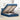 Bed poef met matras en LED's 120x200 cm stof blauw