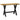 Bureau NOAIN X-vormige poten 120x50x75 cm massief hout