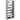 Schoenenrek 8-laags 54x28x124 cm nonwoven stof grijs