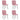 Eetkamerstoelen 4 st fluweel roze